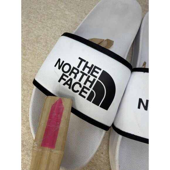 The North Face Womens Base Camp Slide III Slides Sandals White Black Logo 8 - Picture 4 of 13